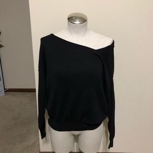 BKE Red off the shoulder sweater